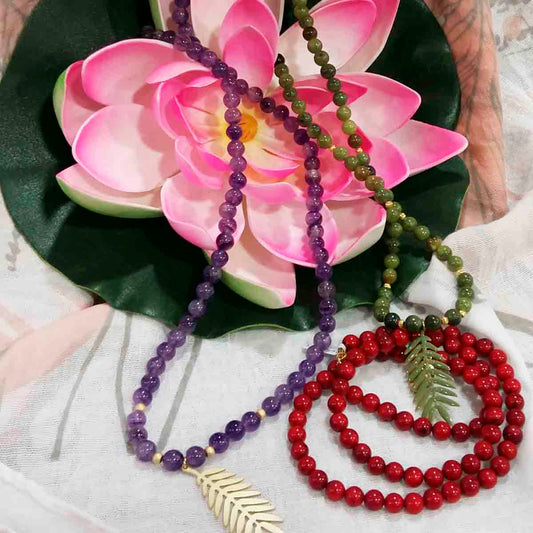 Collar con hoja de palma - Tienda Budista