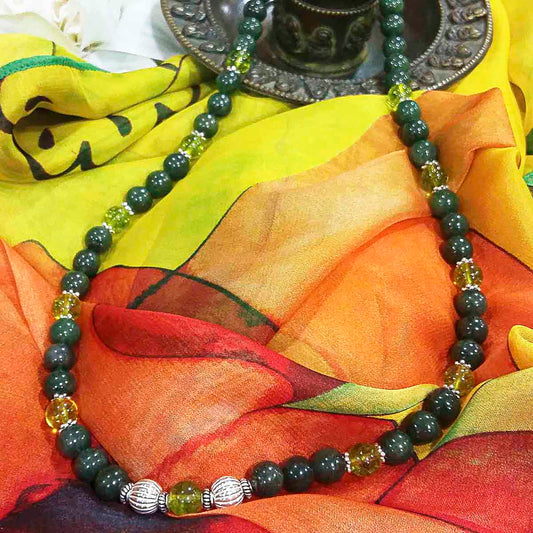 Collar de aventurina y plata - Tienda Budista