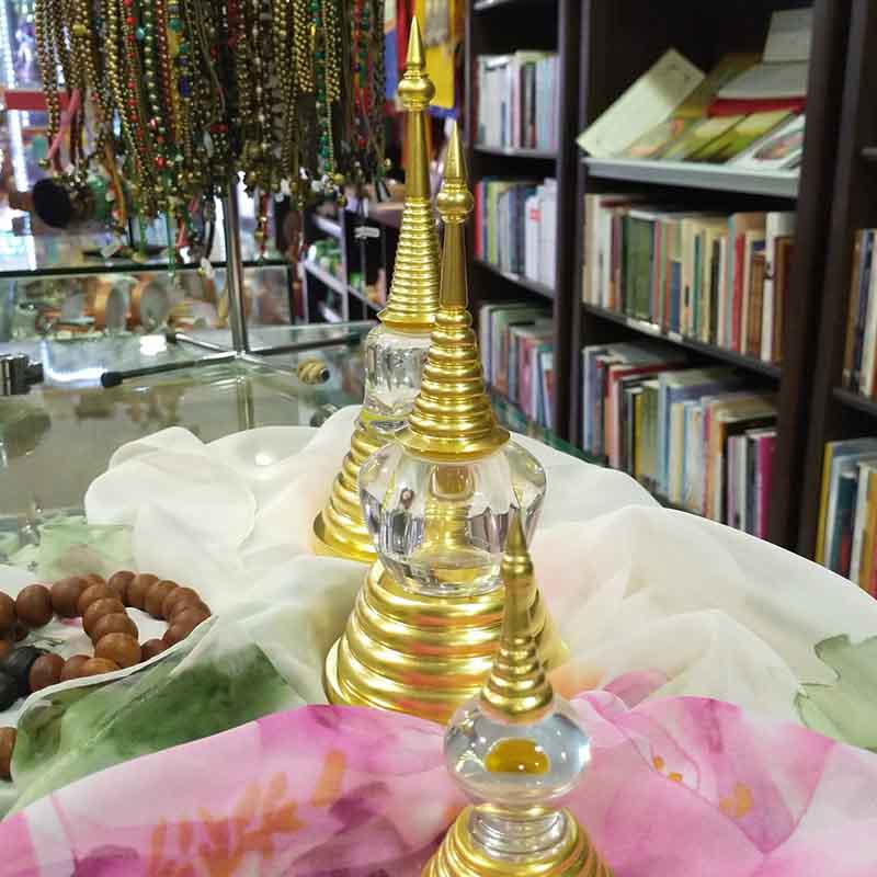 Estupa pan de oro y metacrilato - Tienda Budista