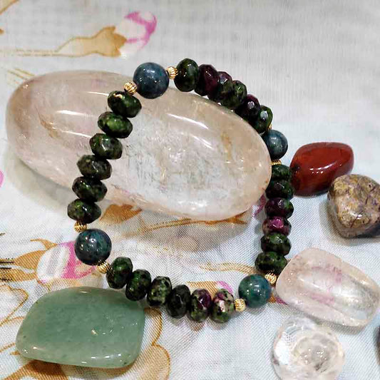 Pulsera zoisita y lapislázuli - Tienda Budista