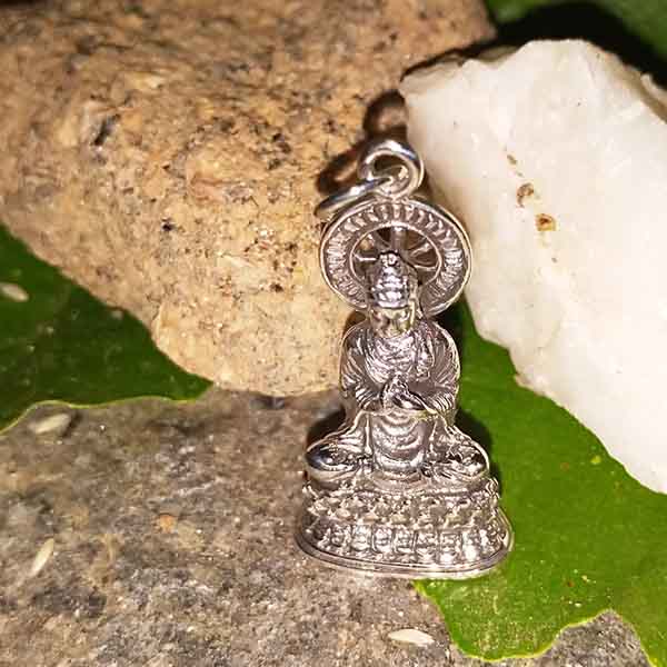 Colgante Buda de plata - Tienda Budista