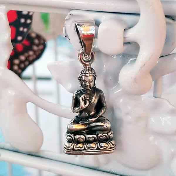 Colgante Buda de plata - Tienda Budista