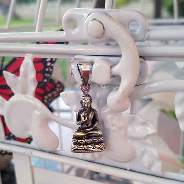 Colgante Buda de plata - Tienda Budista