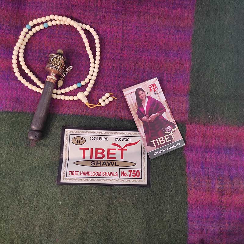 Manta tibetana de lana de yak - Tienda Budista