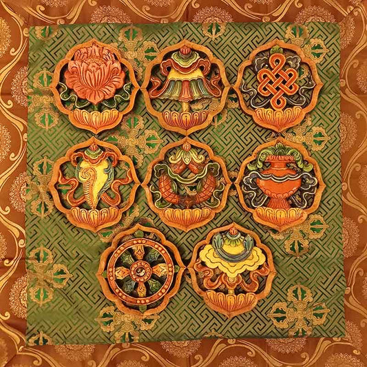 Set de 8 símbolos auspiciosos - Tienda Budista