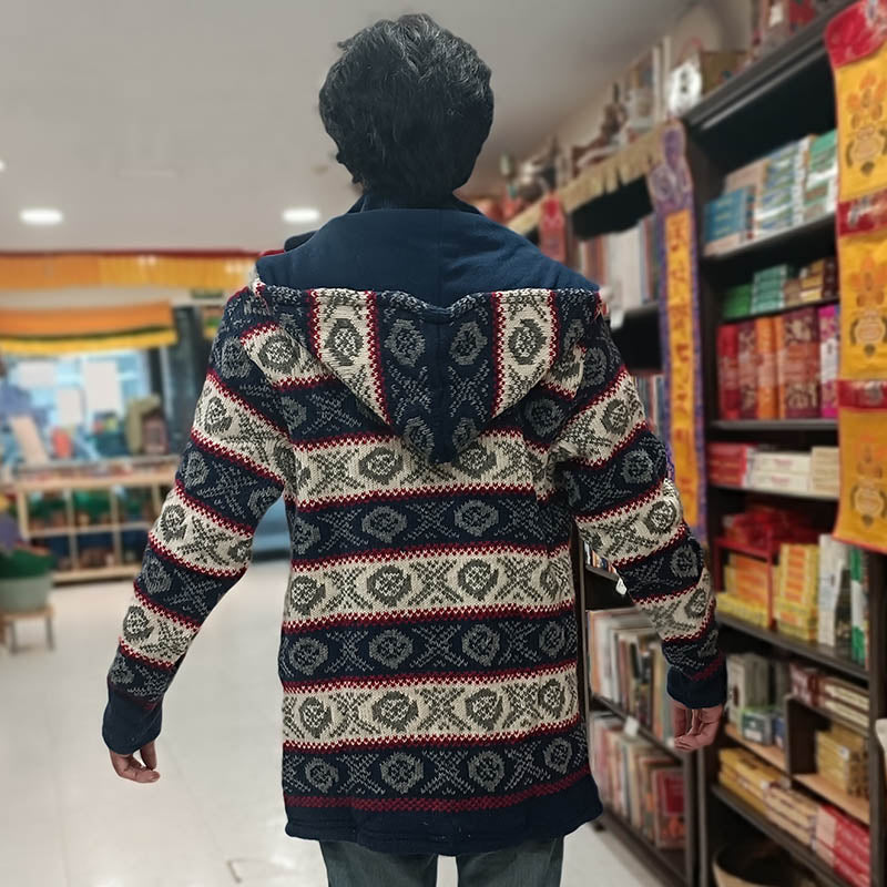 Chaqueta de lana rayas