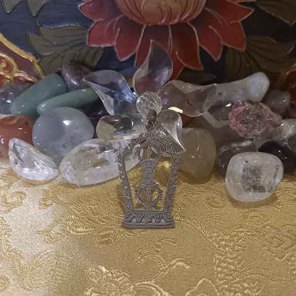 Colgante Dorje con fuego - Tienda Budista
