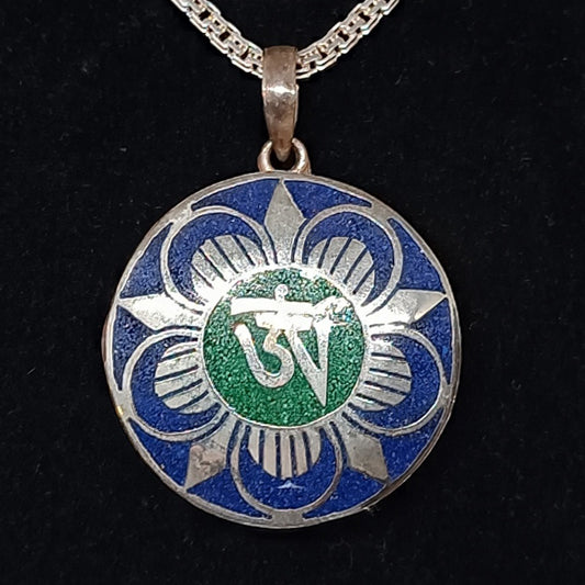 Colgante de plata OM - Tienda Budista