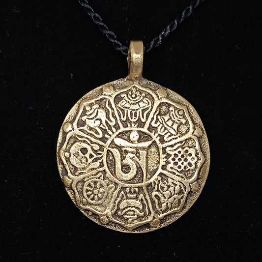 Colgante Om / Símbolos Auspiciosos - Tienda Budista