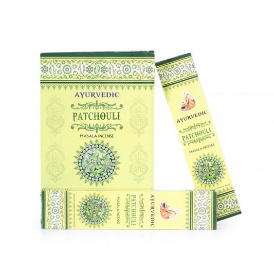 Incienso ayurvédico de Masala Pachouli - Tienda Budista