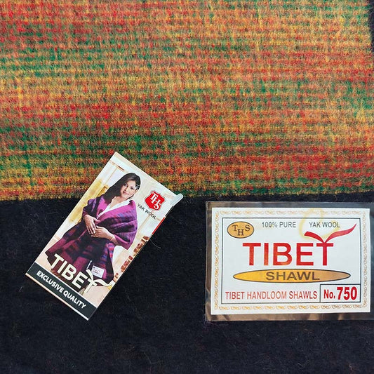 Manta tibetana de lana de yak - Tienda Budista