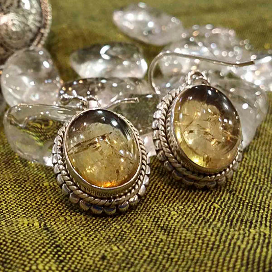 Pendientes de citrino - Tienda Budista