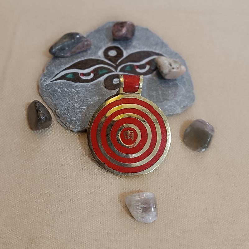 Colgante cobre y esmalte OM