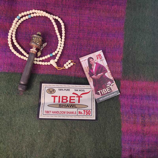 Manta tibetana de lana de yak - Tienda Budista