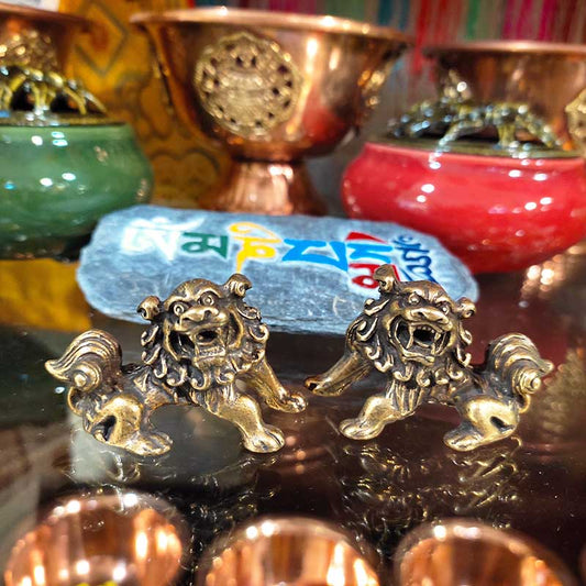 Pareja de leones de las nieves - Tienda Budista
