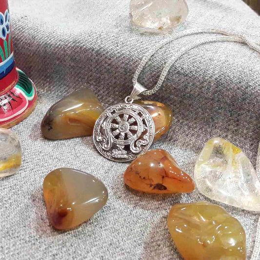 Colgante Rueda del Dharma - Tienda Budista