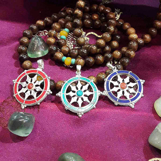 Colgante Rueda del Dharma - Tienda Budista