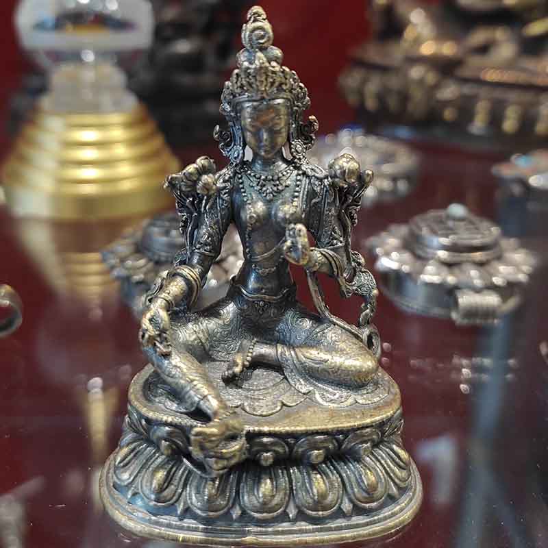 Tara Verde bronce blanco - Tienda Budista